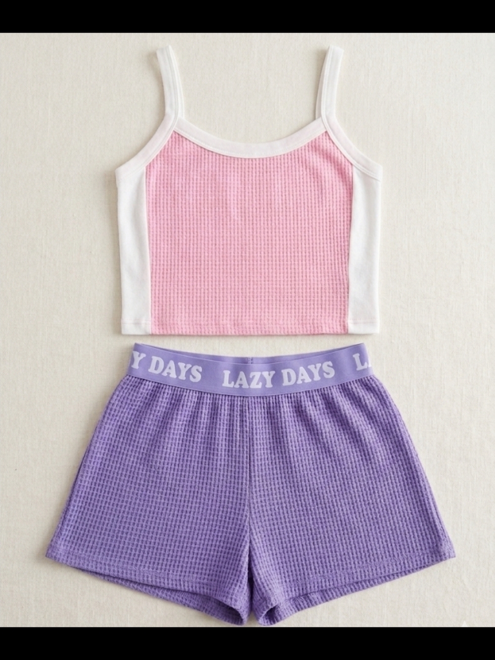 Pink & Purple Cami and Shorts Set- Youth Small